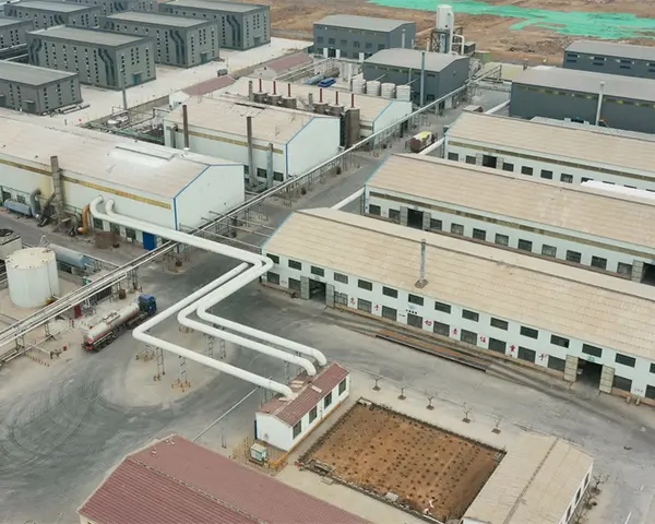 Chemical manufacturing and technical support illustration